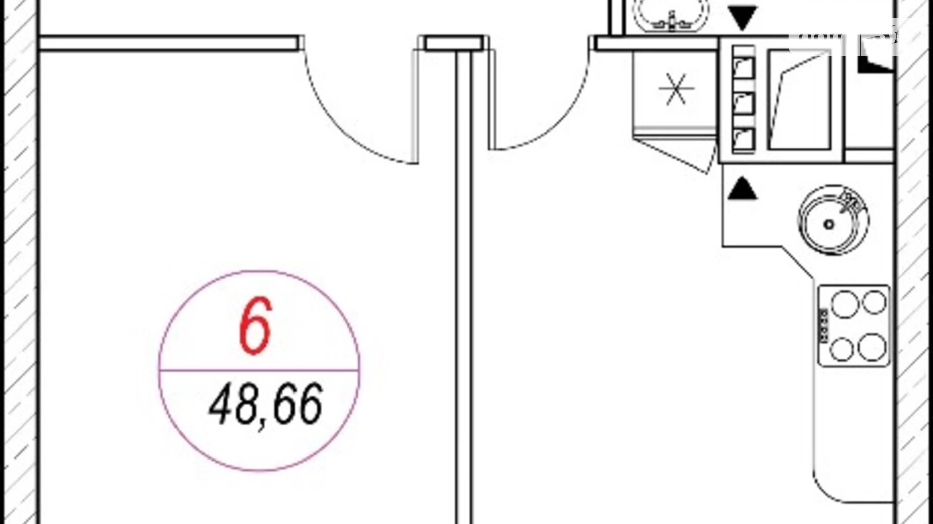 Продается 1-комнатная квартира 50 кв. м в Одессе, ул. Среднефонтанская, 19