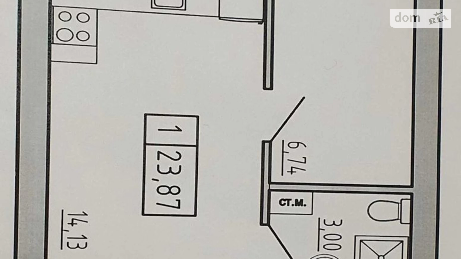 Продается 1-комнатная квартира 24 кв. м в Одессе, Овидиопольская дор., 1Д