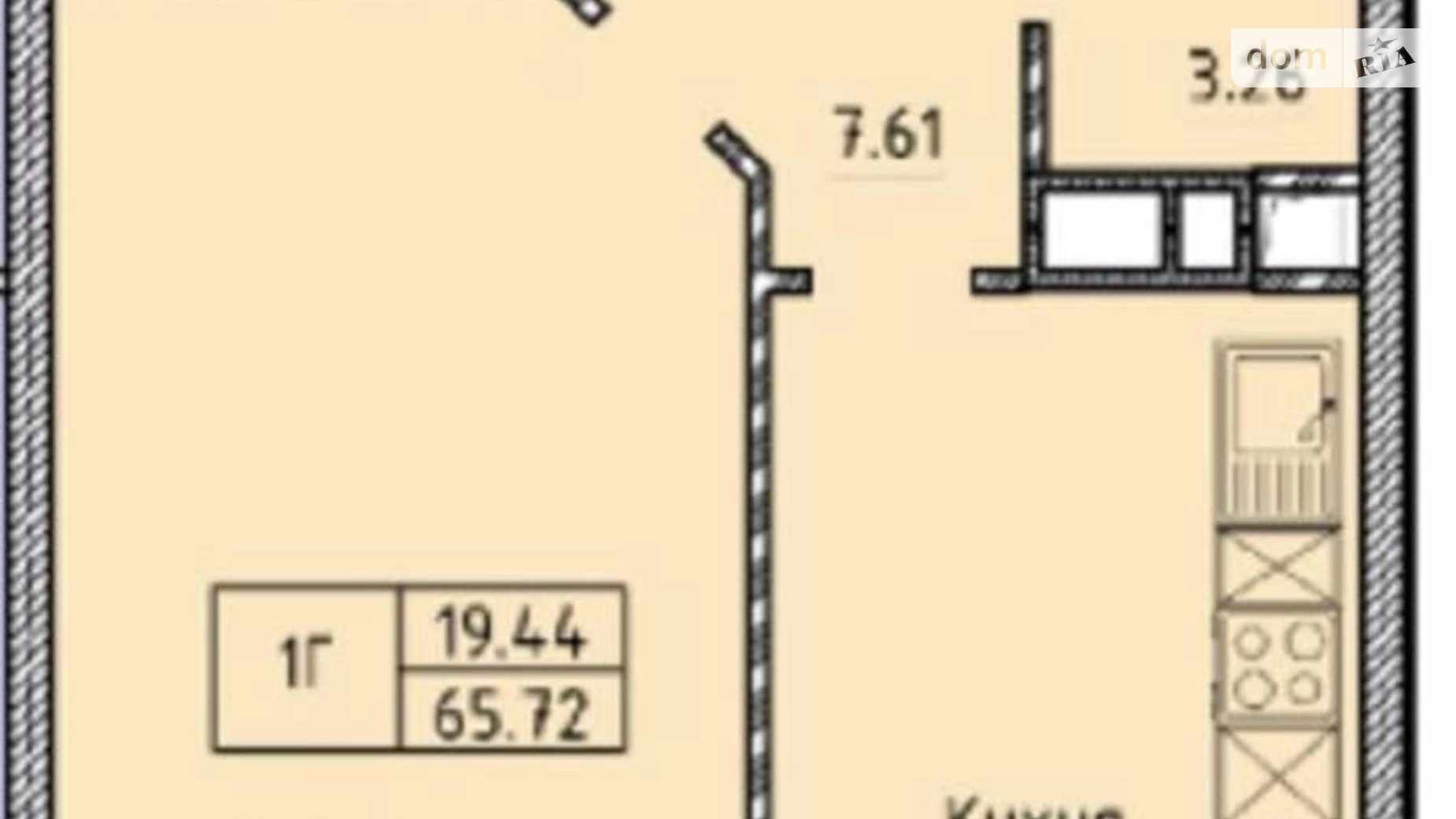 Продається 1-кімнатна квартира 66 кв. м у Одесі, парк Шевченка