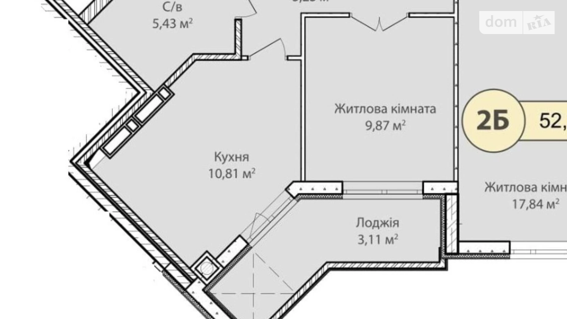 Продается 2-комнатная квартира 56 кв. м в Ирпене, ул. Достоевского, 74 - фото 2