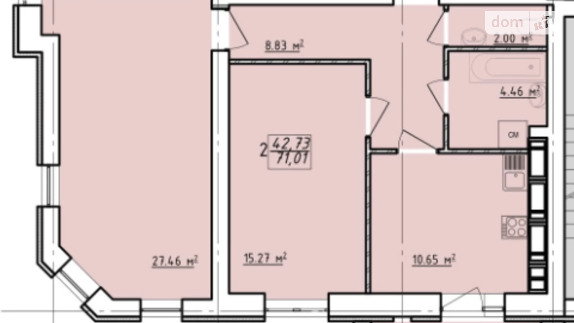 Продається 2-кімнатна квартира 71 кв. м у Харкові, вул. Заливна, 2Б - фото 4