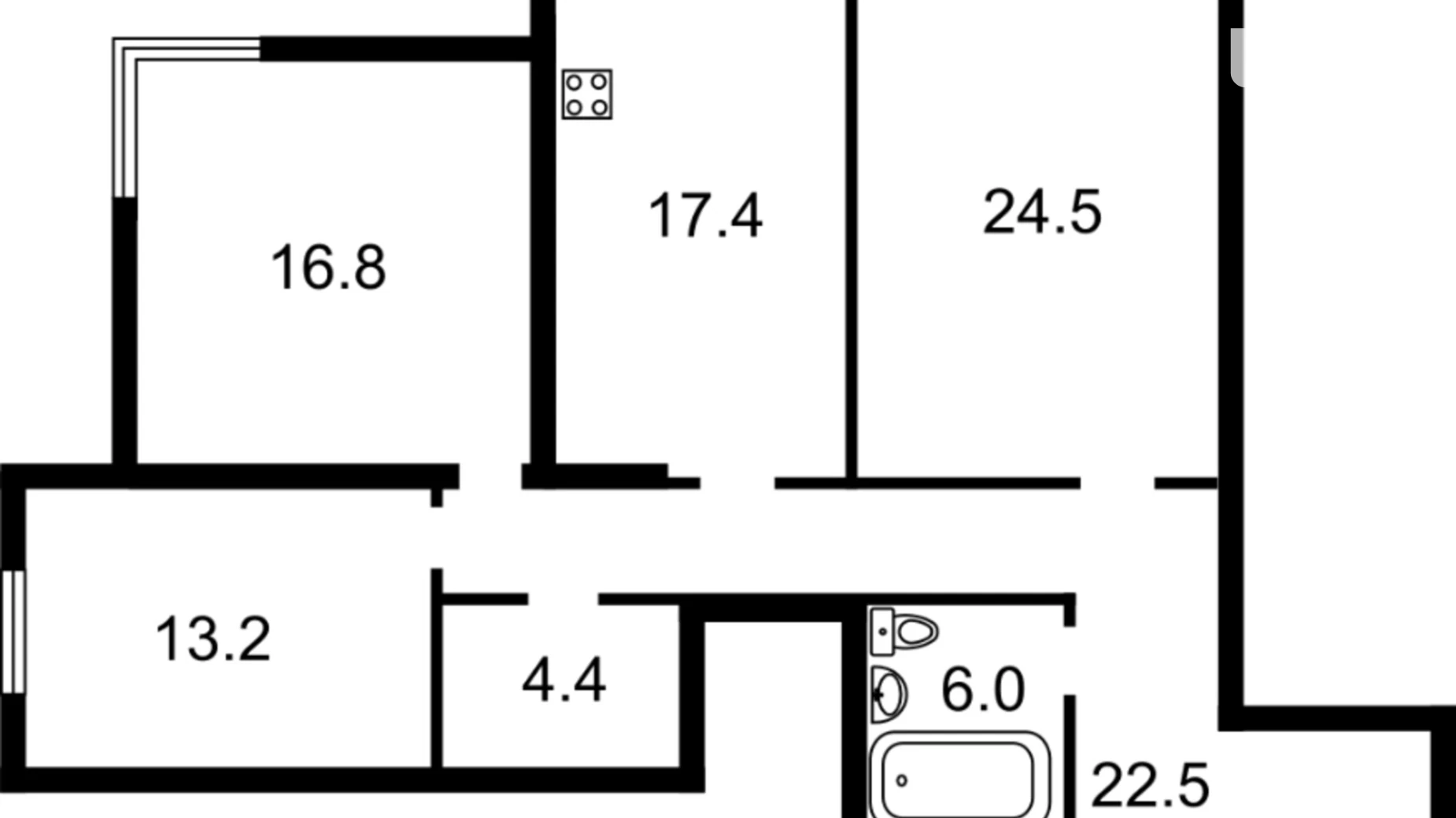 Продается 3-комнатная квартира 110 кв. м в Киеве, ул. Панаса Мирного, 28А