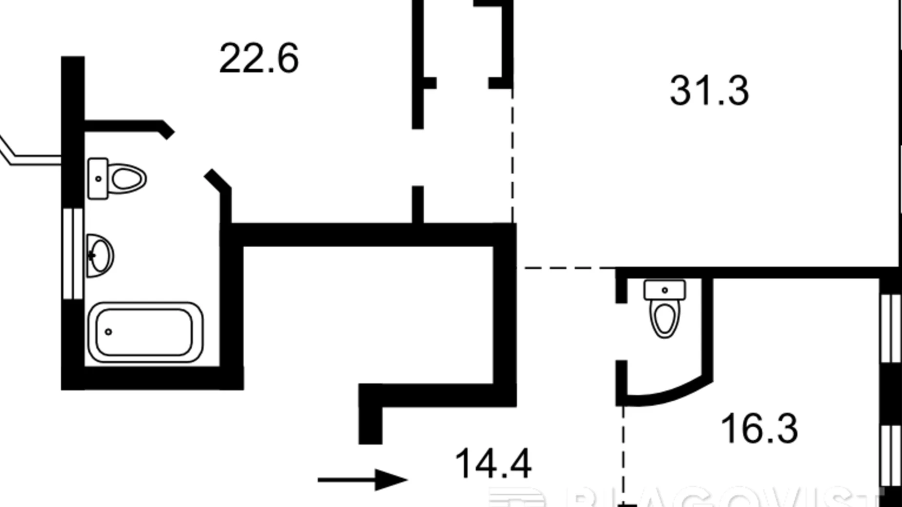 Продается 2-комнатная квартира 100 кв. м в Киеве, ул. Паньковская, 8 - фото 3