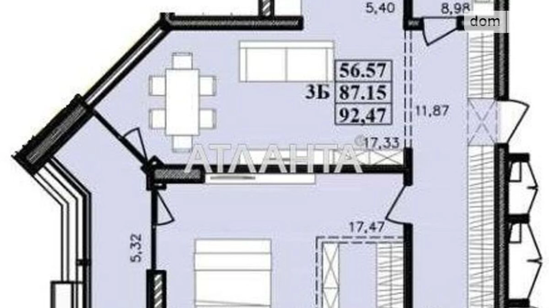 Продается 3-комнатная квартира 93.6 кв. м в Одессе, ул. Ивана Франко, 401-4