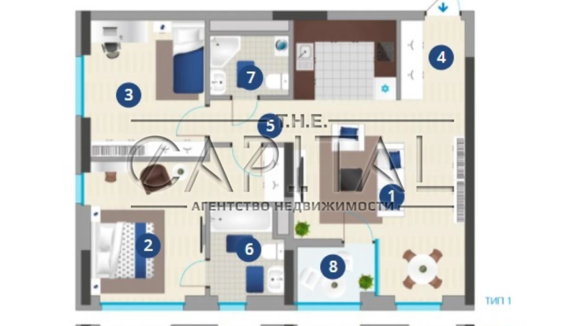 Продается 2-комнатная квартира 74 кв. м в Киеве, ул. Заречная, 7 - фото 3