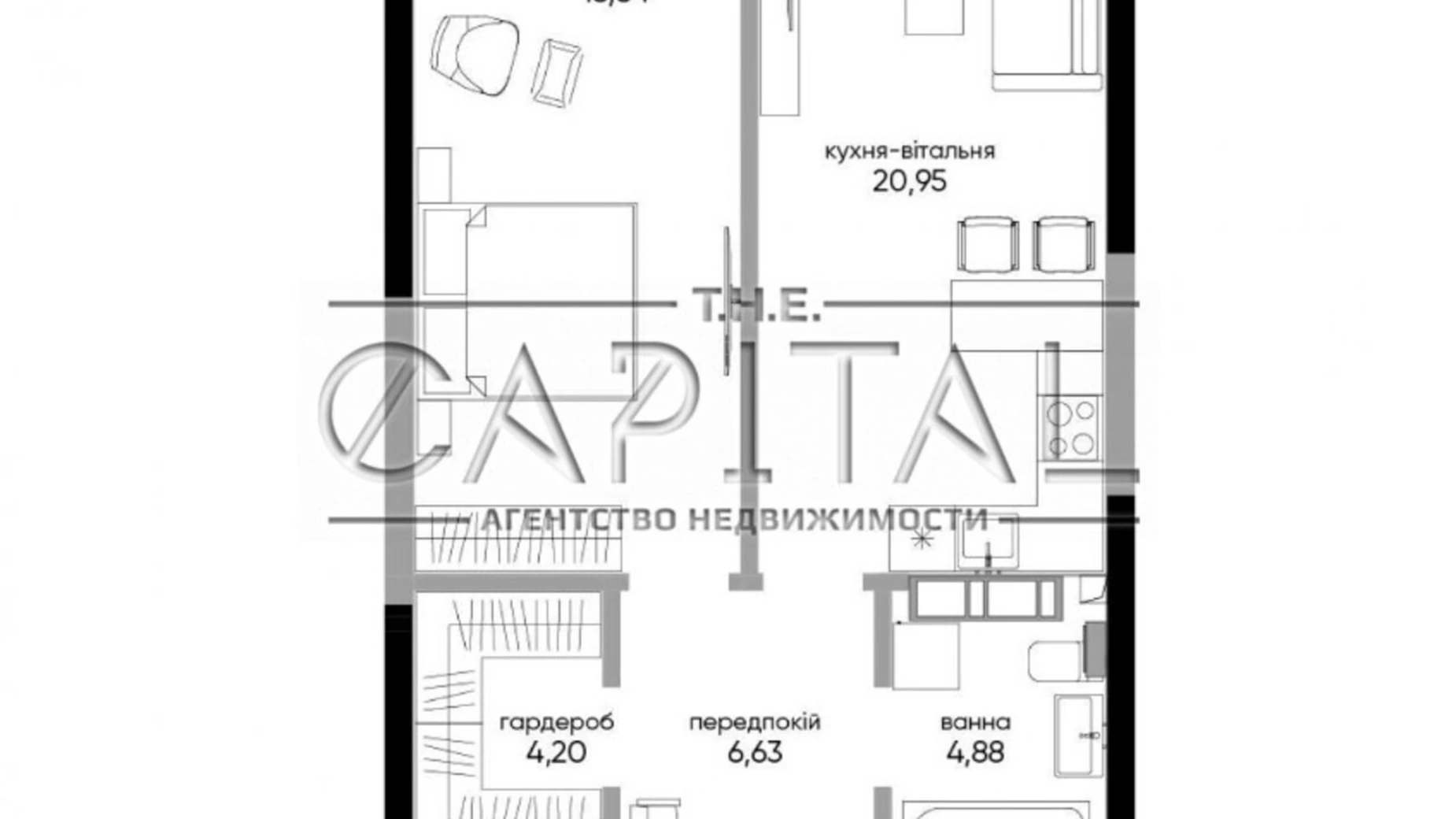 Продается 1-комнатная квартира 55 кв. м в Киеве, ул. Антоновича(Горького), 136