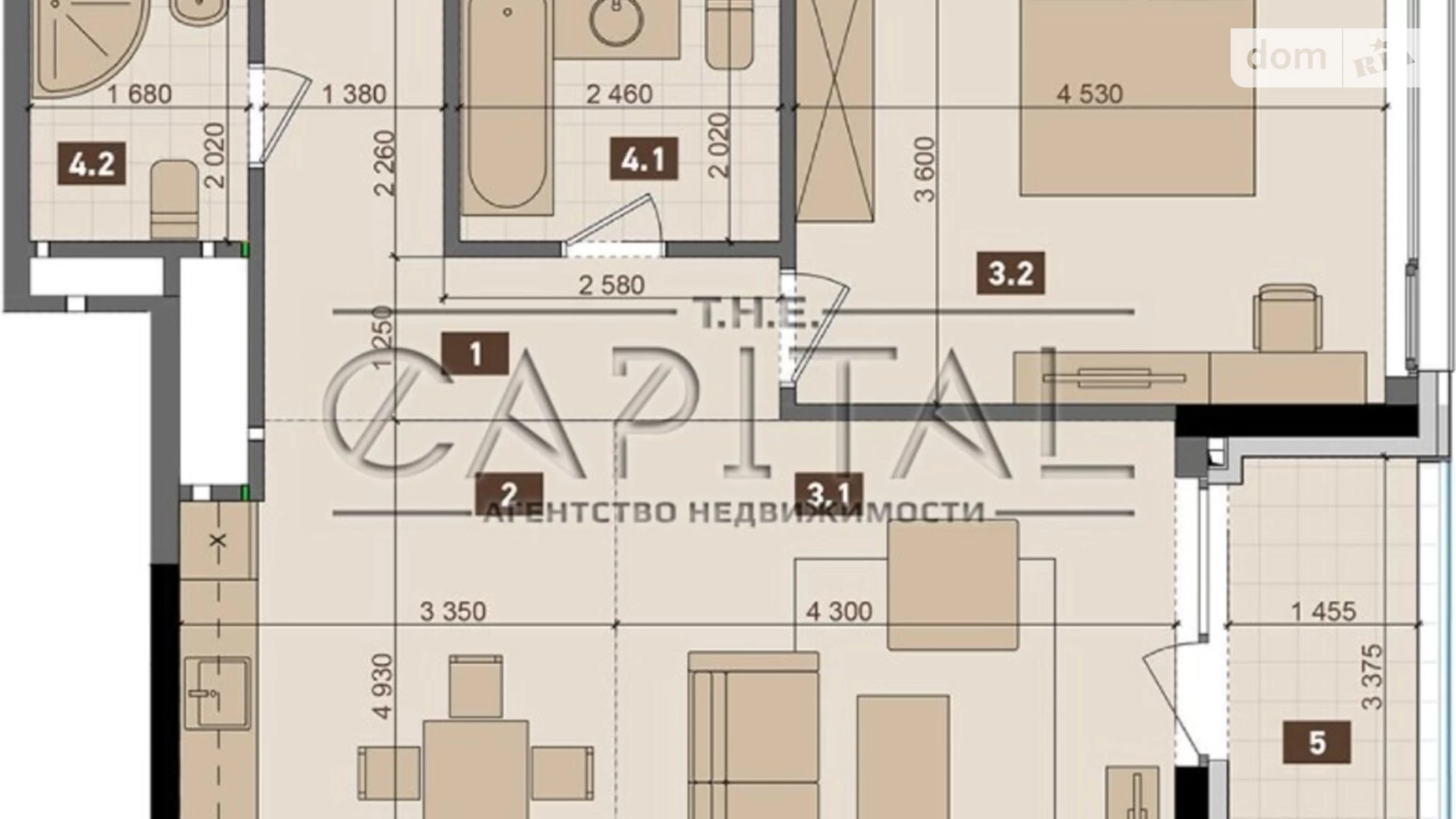 Продается 2-комнатная квартира 77 кв. м в Киеве, ул. Ивана Федорова, 2А - фото 4