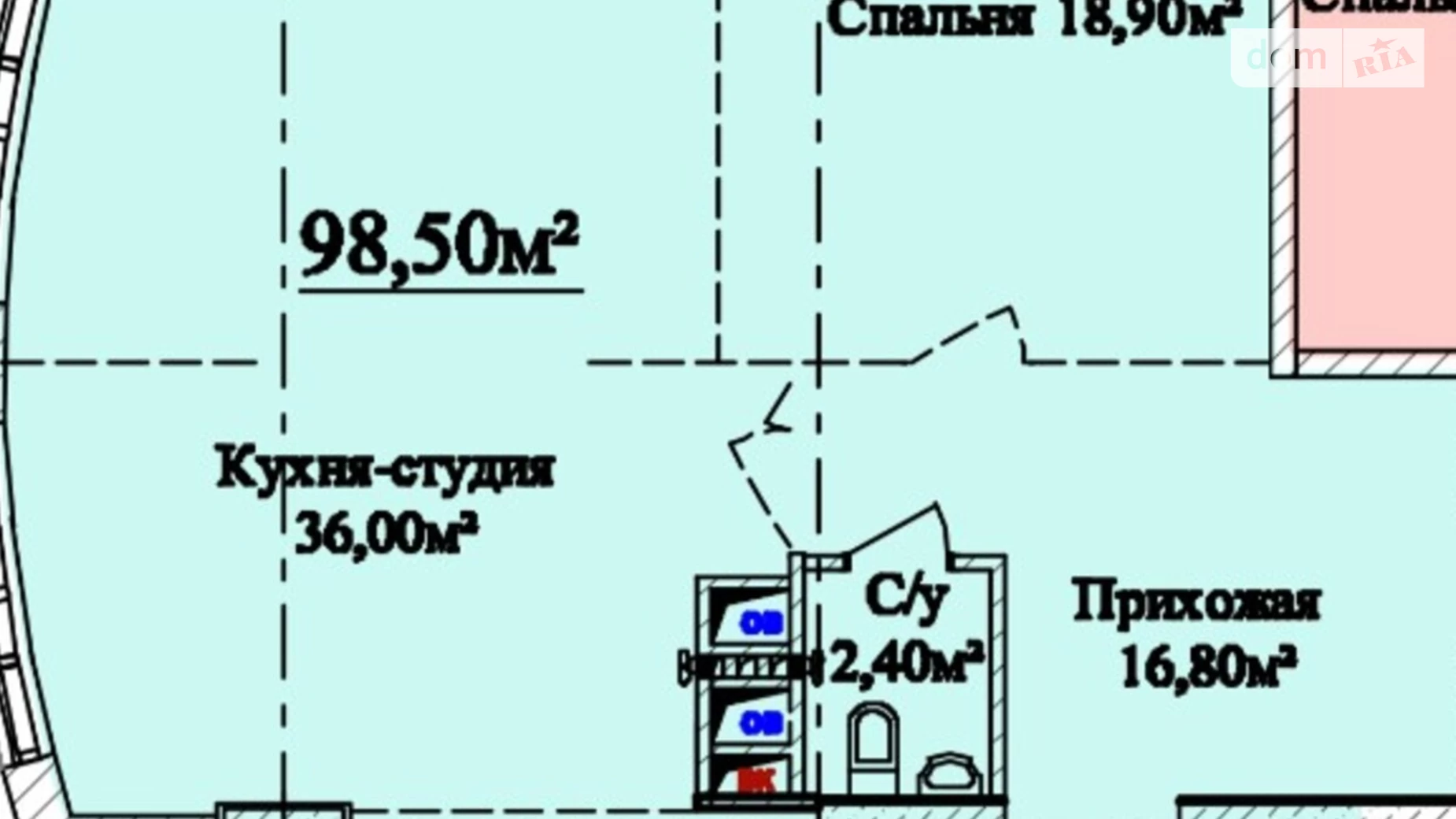 Продається 1-кімнатна квартира 100 кв. м у Одесі, вул. Леонтовича, 16 - фото 2