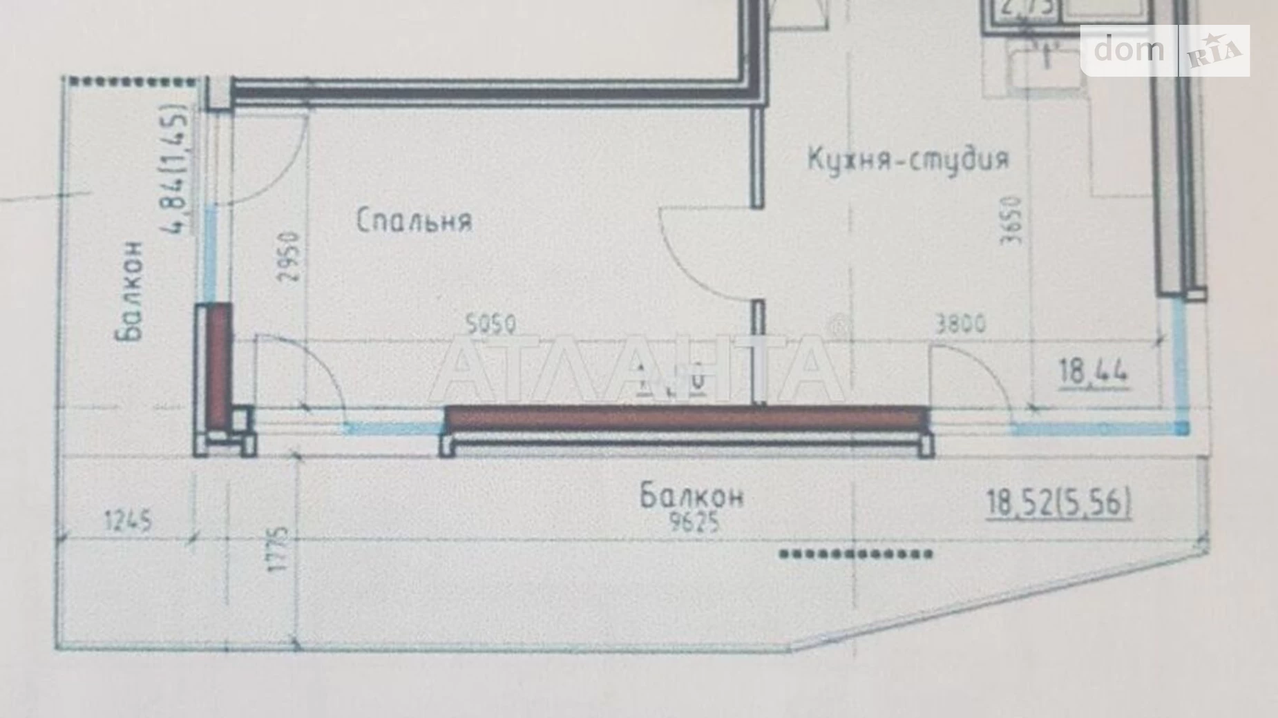 Продается 1-комнатная квартира 45 кв. м в Одессе, ул. Дачная