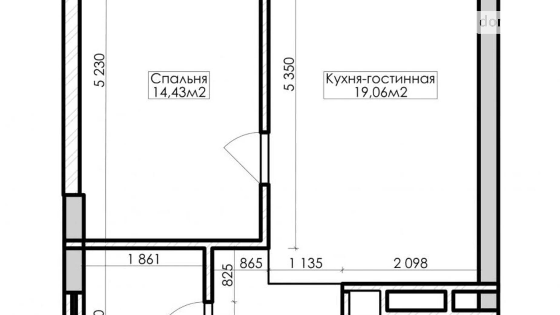 Продается 1-комнатная квартира 46 кв. м в Киеве, ул. Академика Заболотного, 1