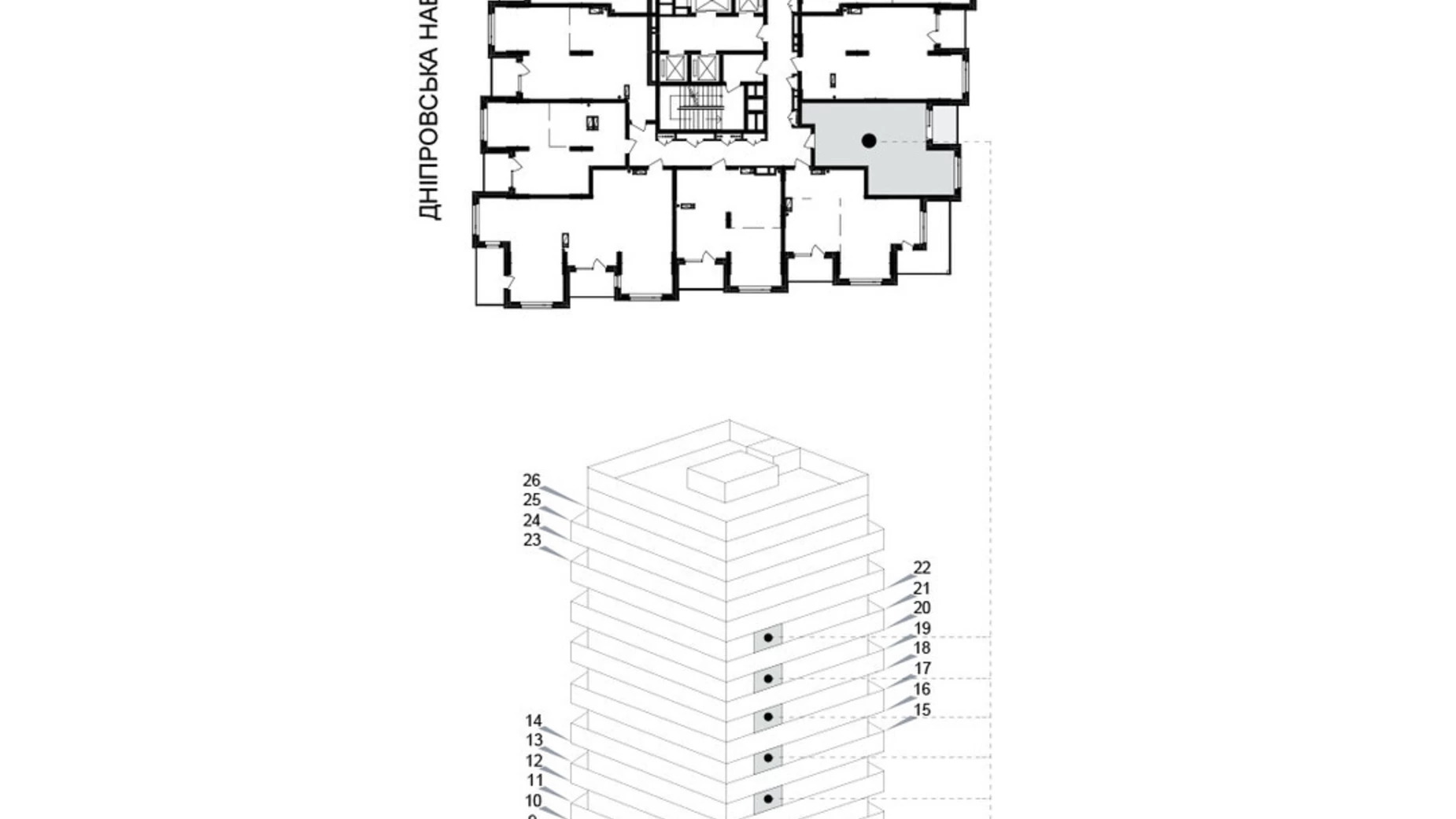 Продается 1-комнатная квартира 43.7 кв. м в Киеве, ул. Березняковская, 29