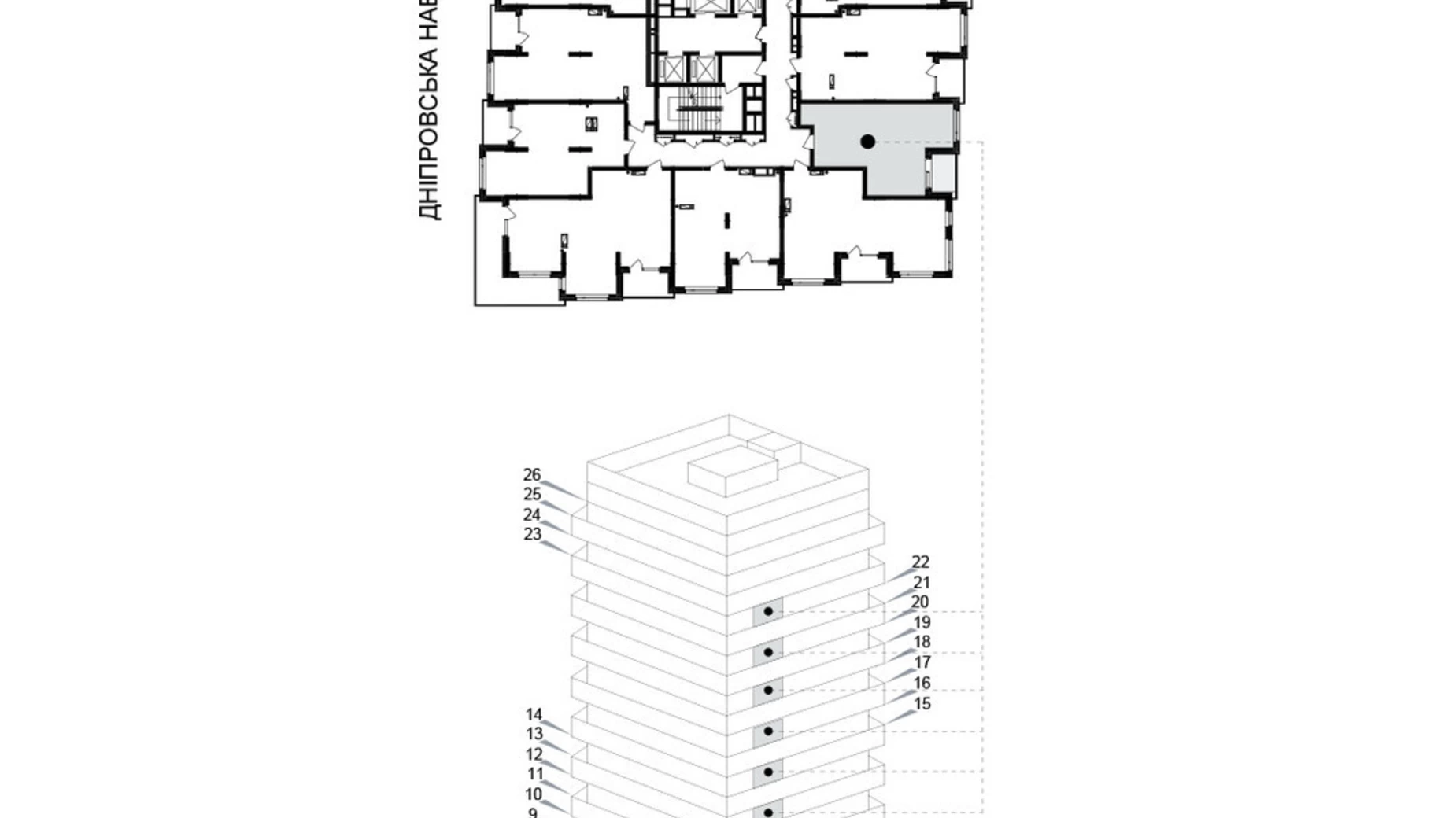 Продается 1-комнатная квартира 44.1 кв. м в Киеве, ул. Березняковская, 29