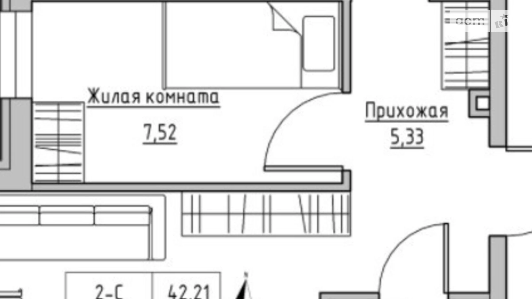 Продается 2-комнатная квартира 42 кв. м в Одессе, Овидиопольская дор. - фото 2