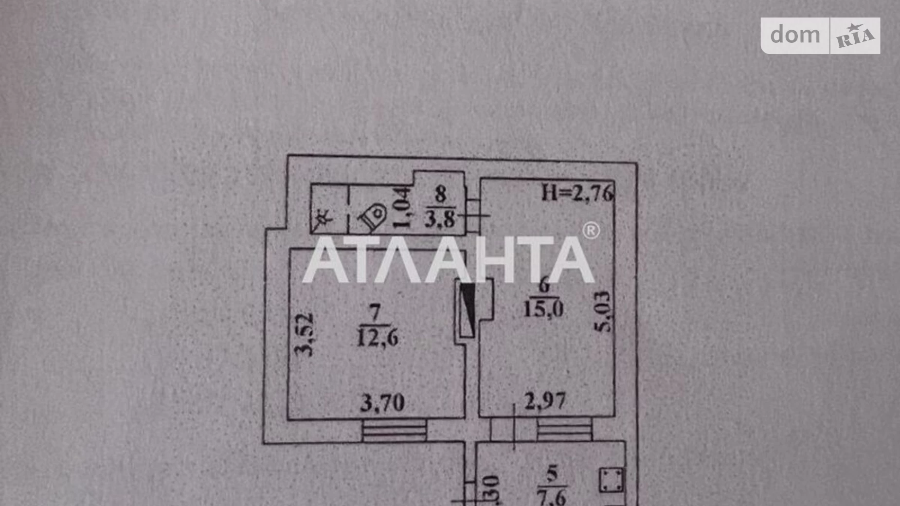 Продається 2-кімнатна квартира 39 кв. м у Одесі, вул. Чорноморського козацтва