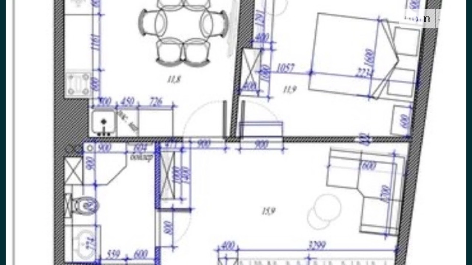 Продается 2-комнатная квартира 60 кв. м в Одессе, ул. Генуэзская, 1 - фото 3