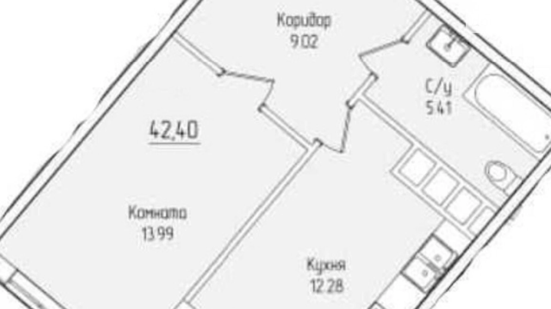 Продается 1-комнатная квартира 42.5 кв. м в Одессе, ул. Краснова - фото 2