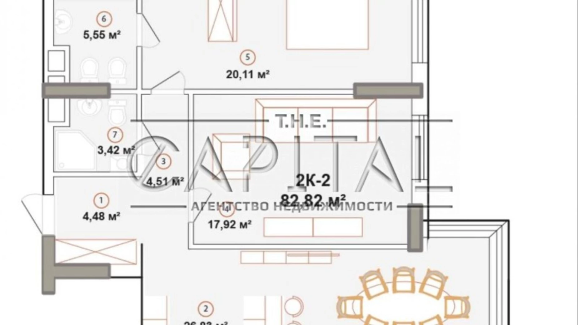 Продается 2-комнатная квартира 82.82 кв. м в Киеве, ул. Зверинецкая