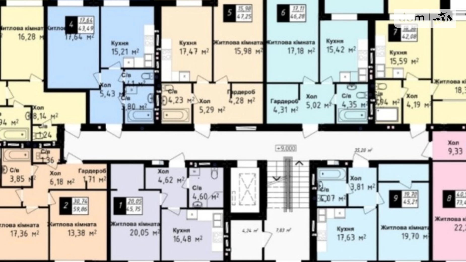 Продается 1-комнатная квартира 43.42 кв. м в Одессе, ул. Академика Заболотного, 20