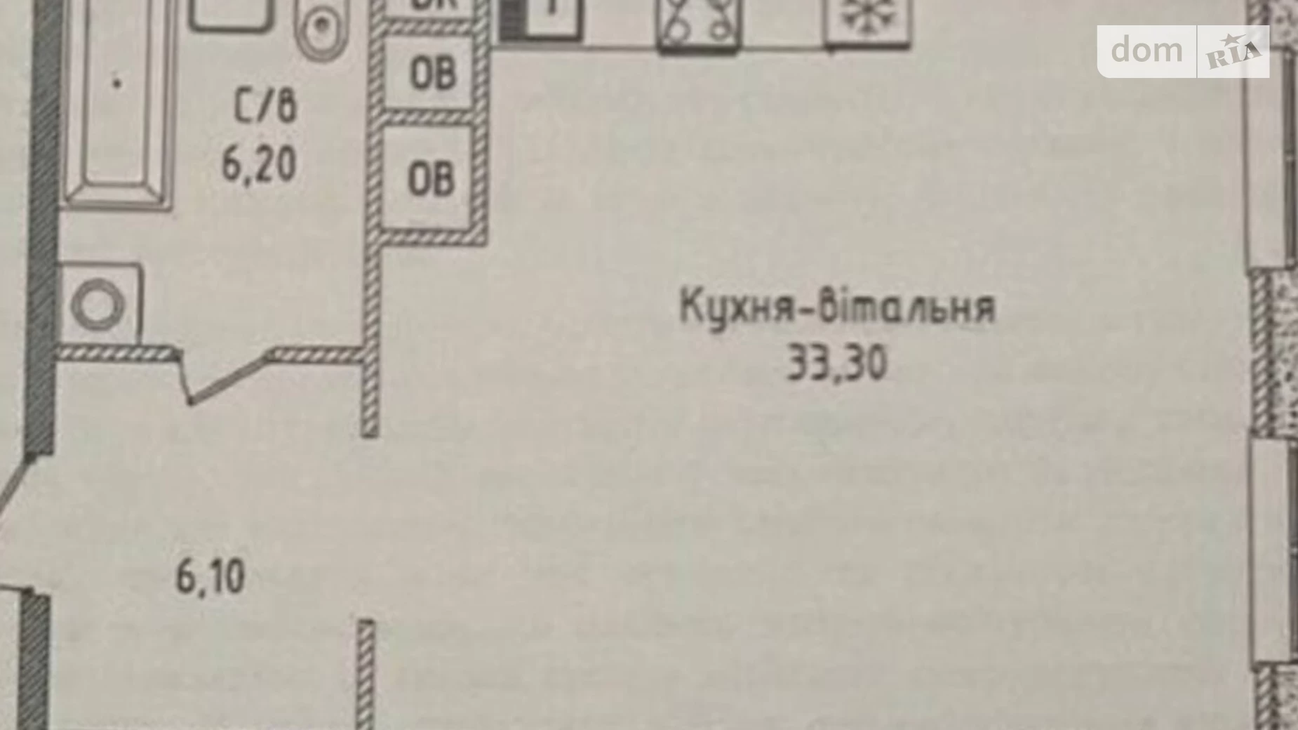 Продается 1-комнатная квартира 46 кв. м в Одессе, просп. Гагарина - фото 2