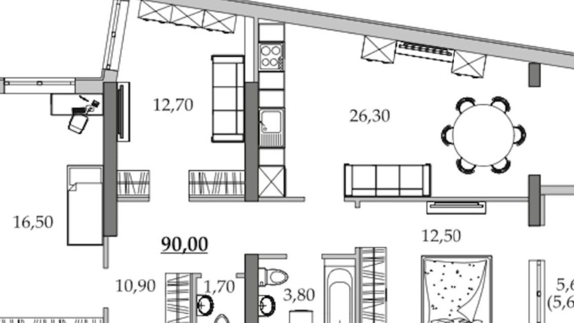 Продається 3-кімнатна квартира 90 кв. м у Одесі, вул. Академіка Вільямса