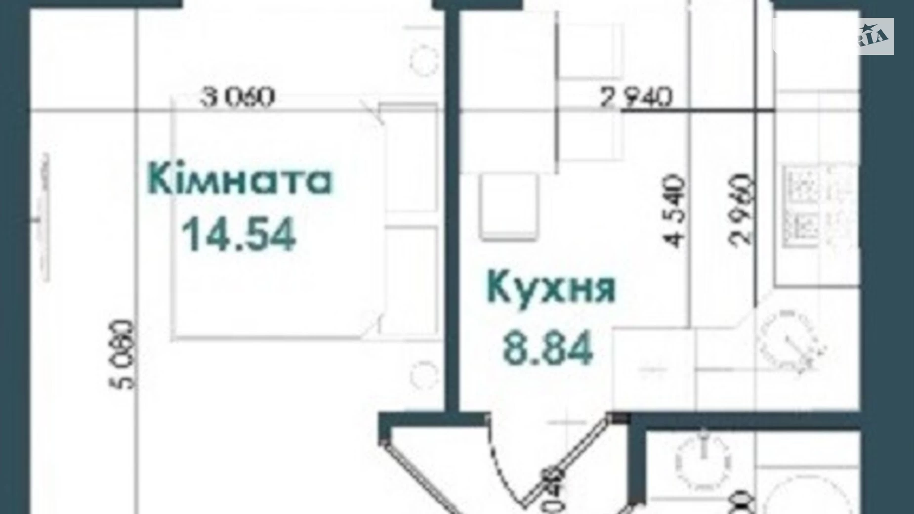 Продается 1-комнатная квартира 38 кв. м в Ирпене, ул. Павла Глазового(Олега Кошевого)