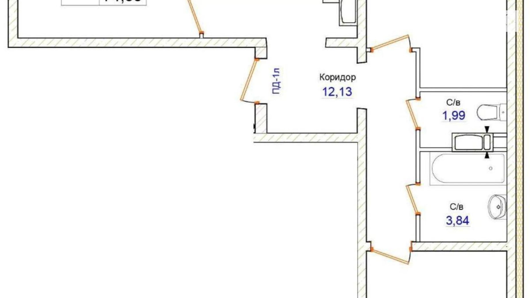 Продается 3-комнатная квартира 74 кв. м в Новоселках, ул. Пригородная, 22