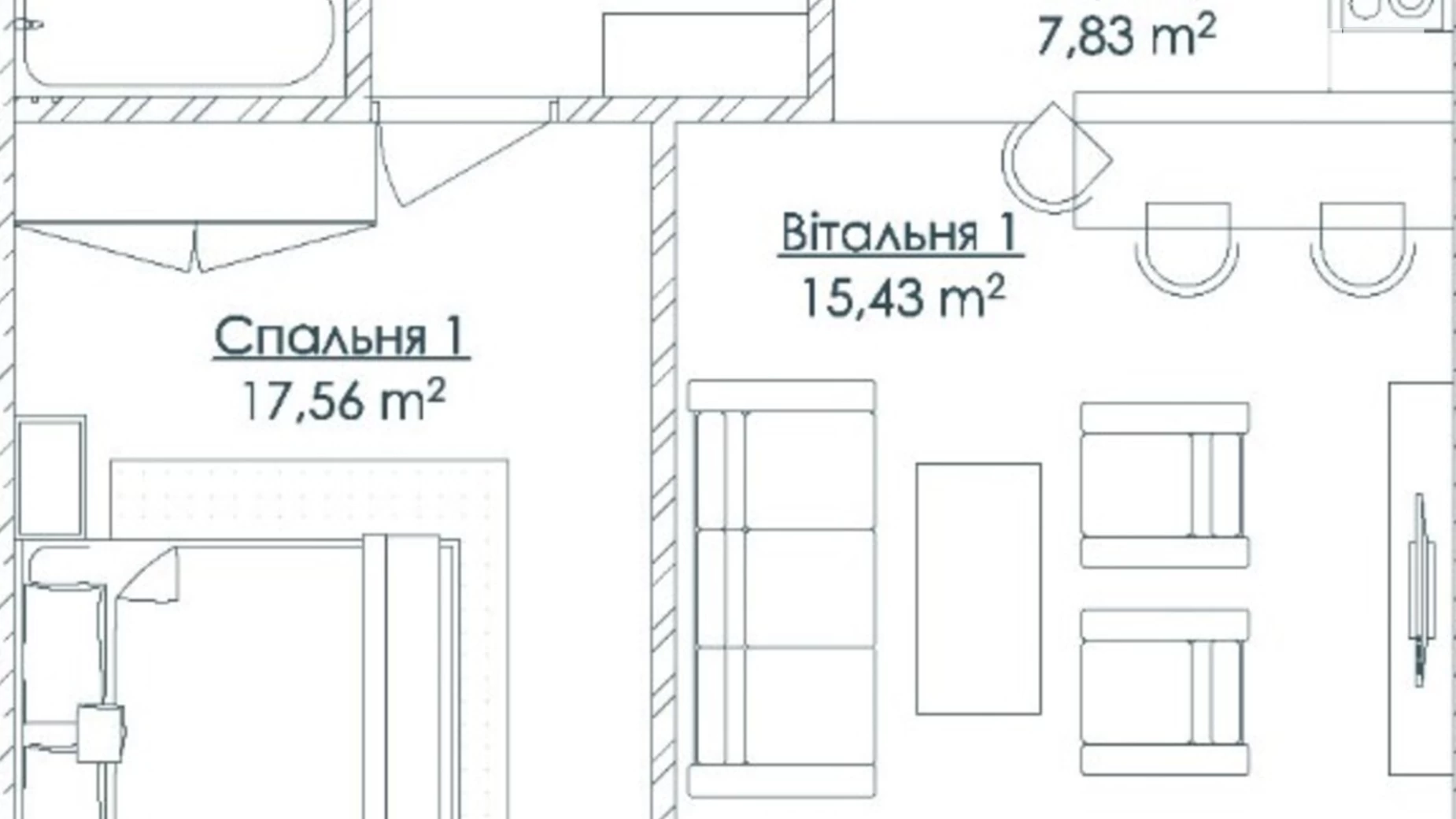 Продается 1-комнатная квартира 52.63 кв. м в Одессе, бул. Французский, 63/65 - фото 2