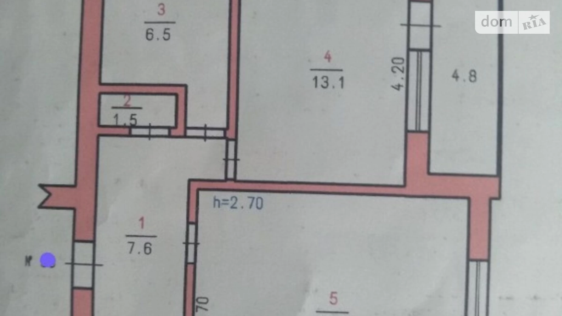 Продається 1-кімнатна квартира 60 кв. м у Хмельницькому, просп. Миру, 84/2А