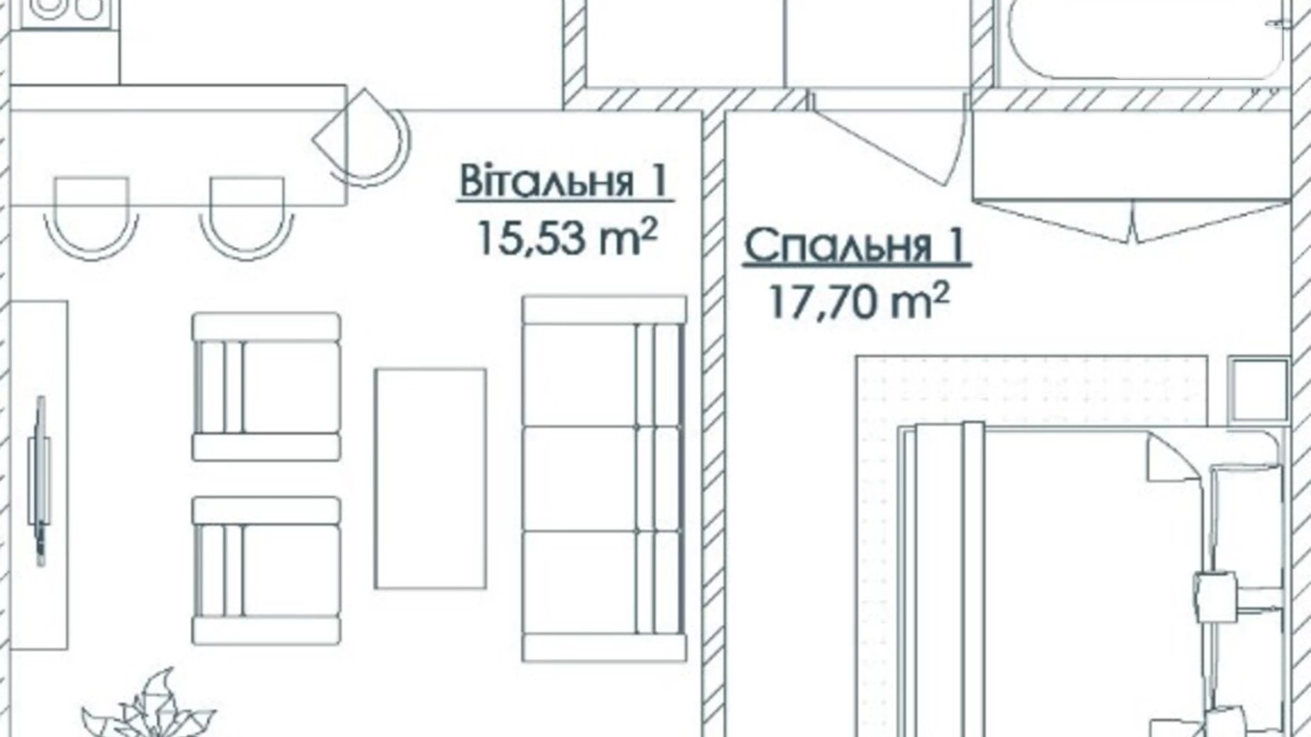 Продается 1-комнатная квартира 53.18 кв. м в Одессе, бул. Французский, 63/65 - фото 2