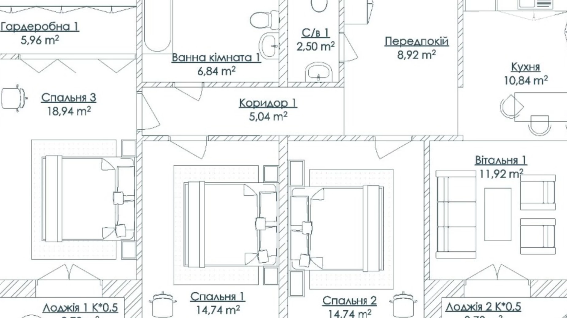 Продается 3-комнатная квартира 105.88 кв. м в Одессе, бул. Французский, 63/65