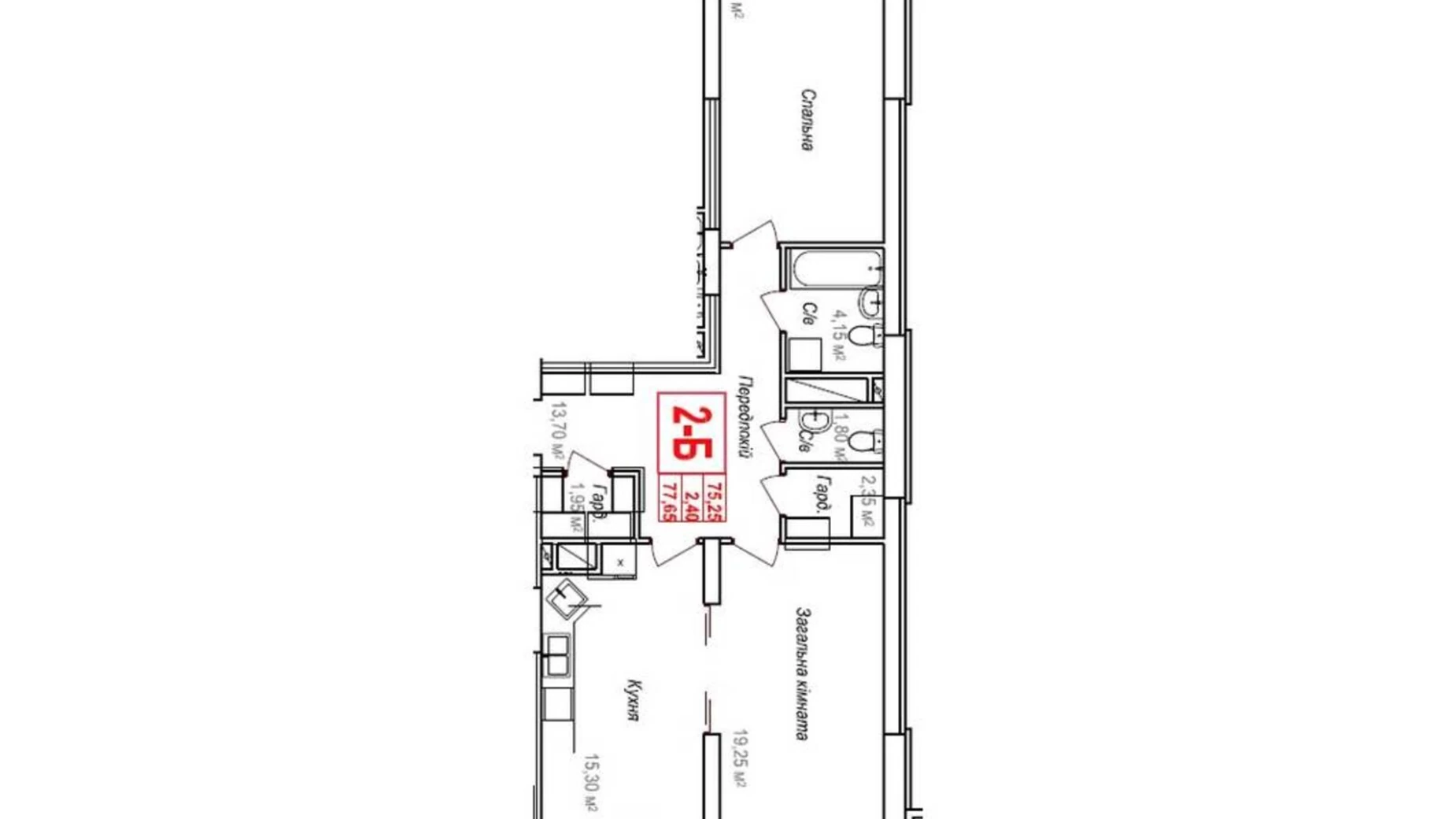 Продается 2-комнатная квартира 77.65 кв. м в Одессе, ул. Героев Крут - фото 2