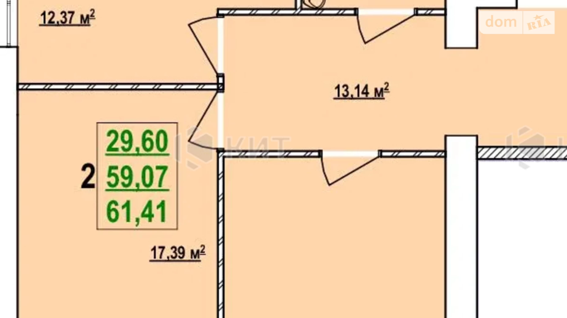 Продається 2-кімнатна квартира 61.41 кв. м у Харкові, вул. Заливна, 2Б - фото 2