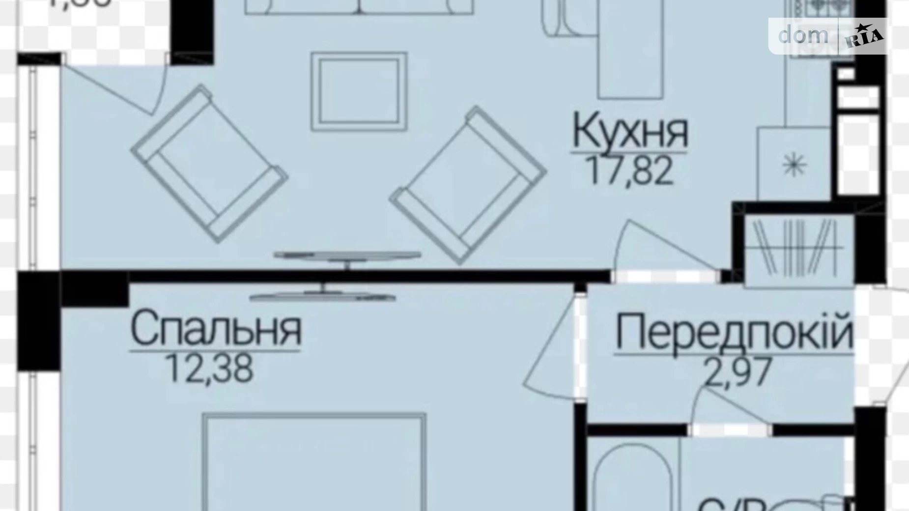 Продается 1-комнатная квартира 39 кв. м в Гостомеле, ул. Богдана Хмельницкого, 3 - фото 2