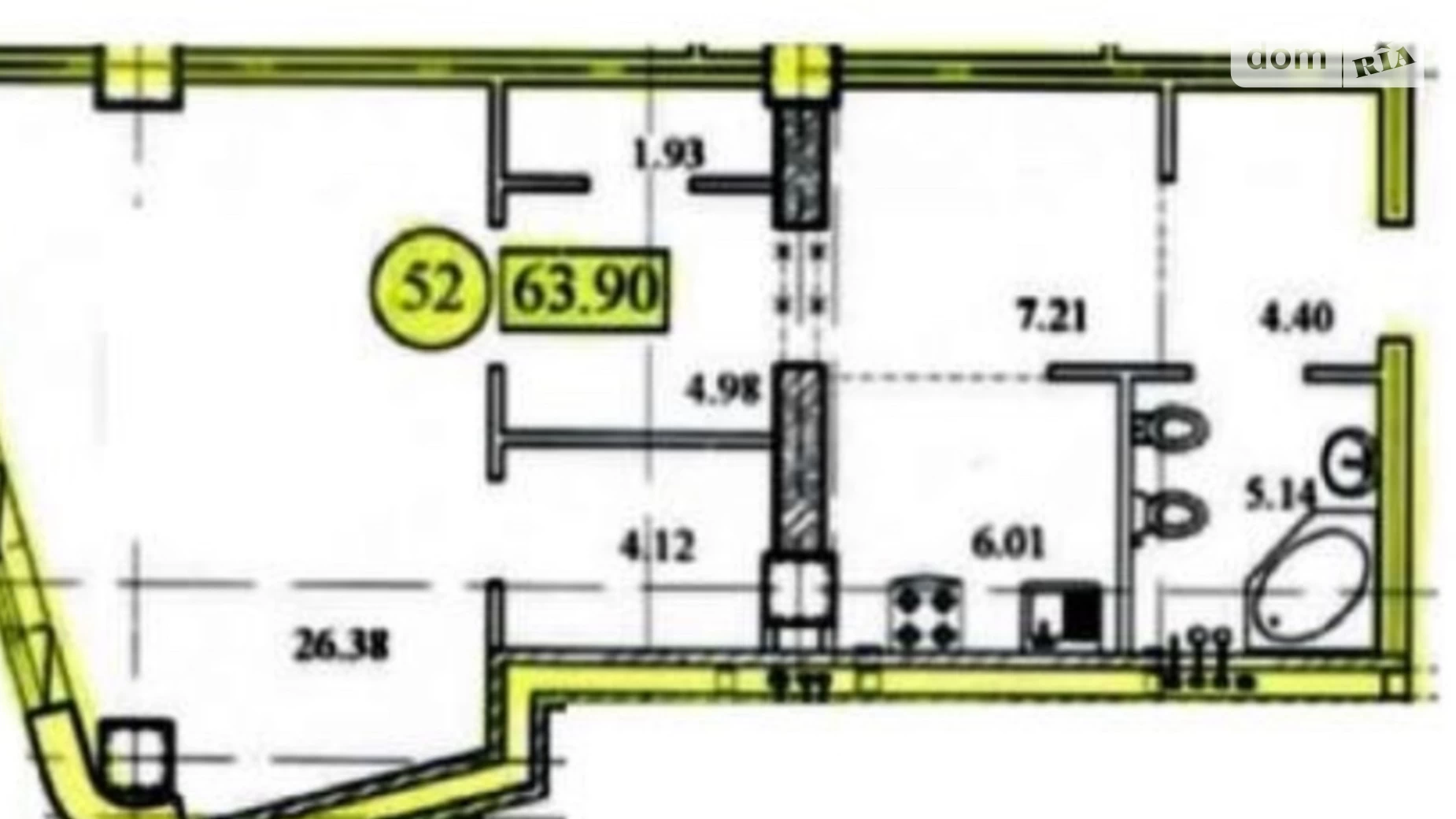 Продается 1-комнатная квартира 64 кв. м в Одессе, пер. Удельный, 6