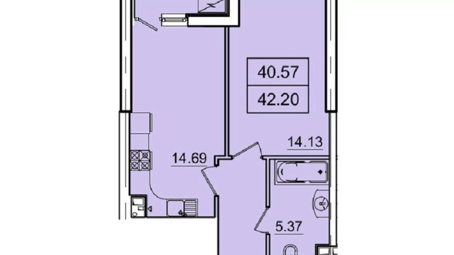 Продается 1-комнатная квартира 43.15 кв. м в Одессе, ул. Генуэзская