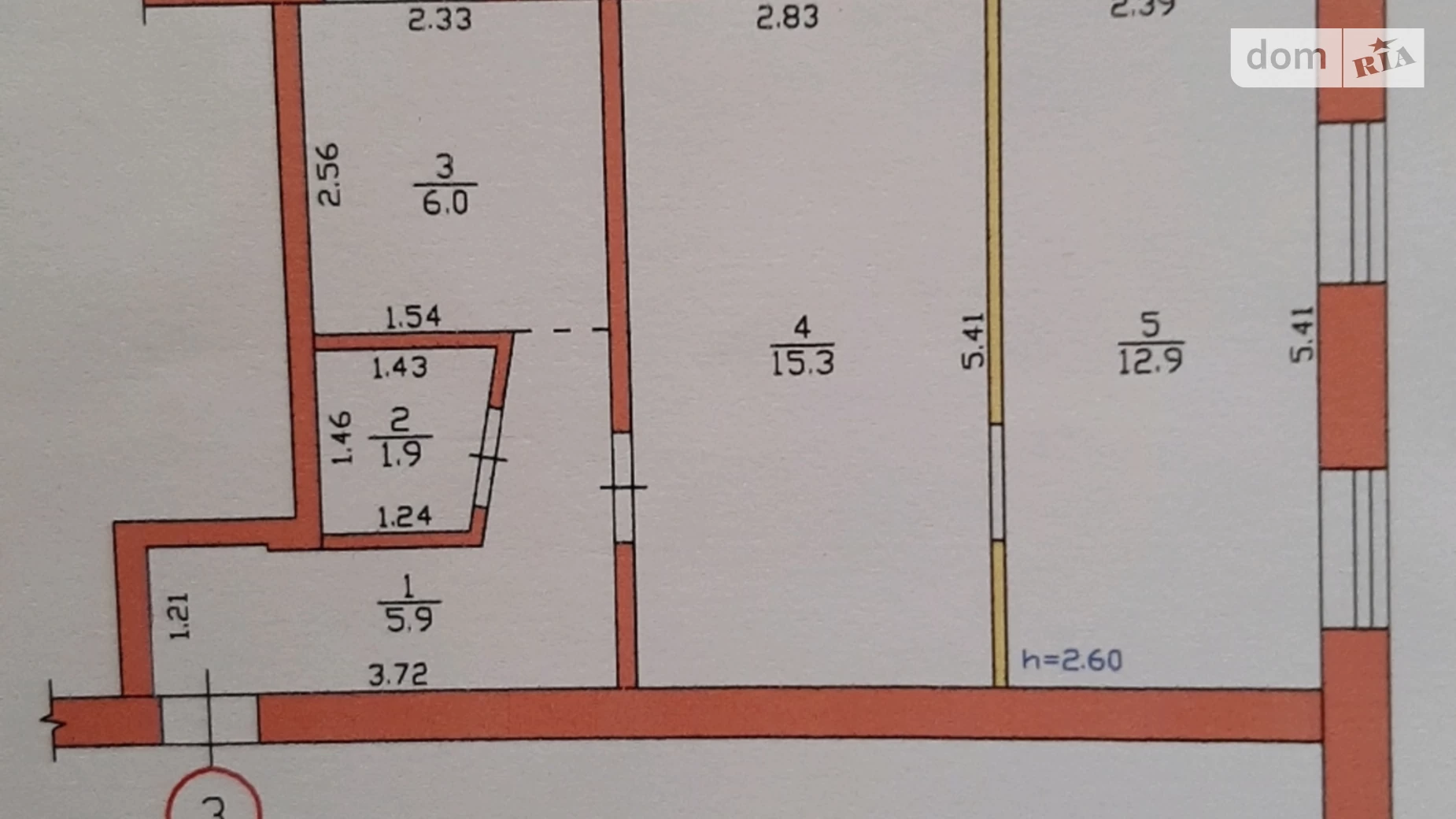 Продається 2-кімнатна квартира 45 кв. м у Підгородне, Геологів