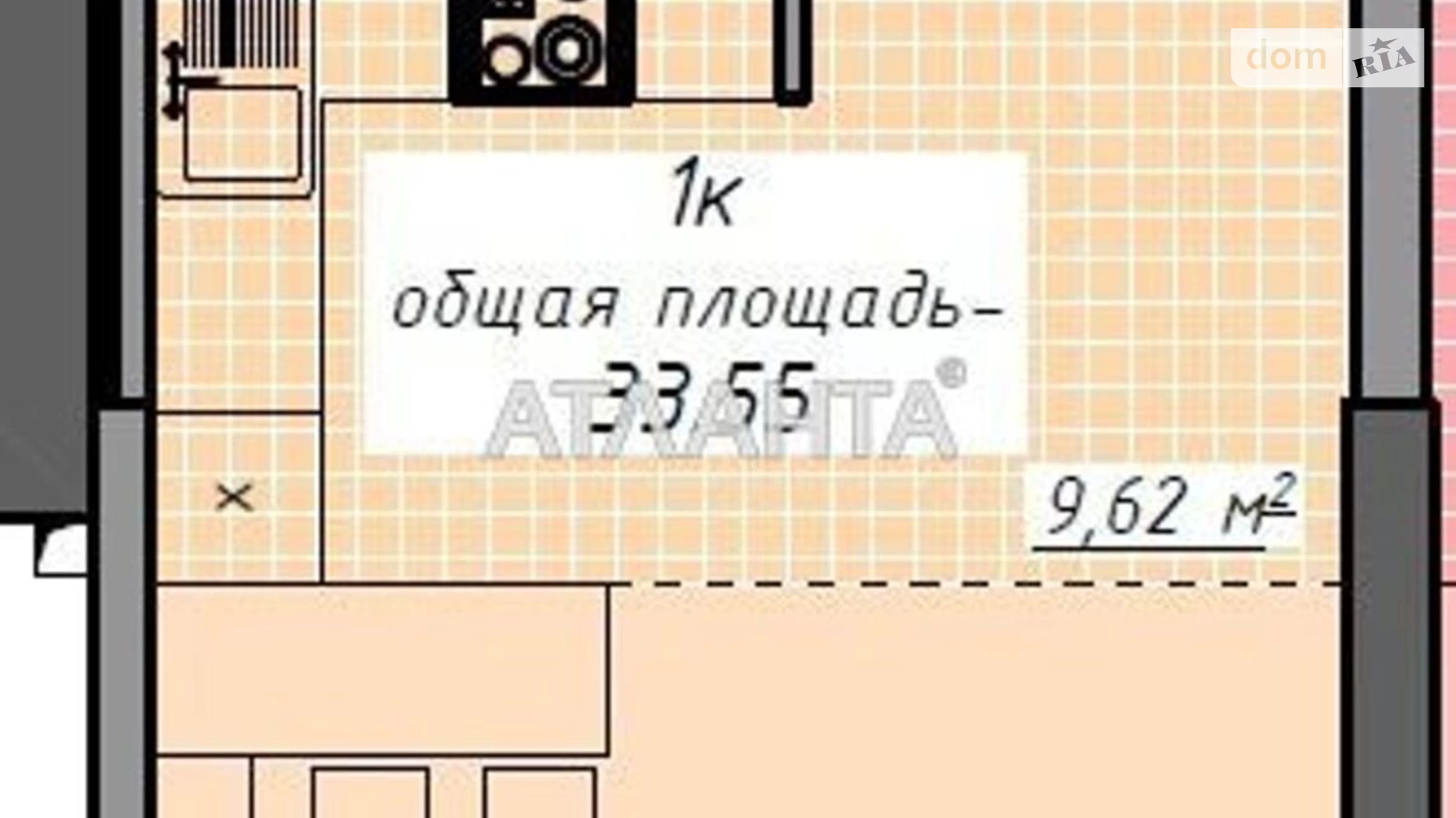 Продається 1-кімнатна квартира 32 кв. м у Одесі, пров. Курортний - фото 3