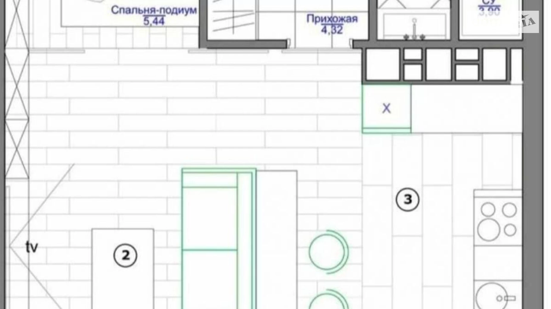 Продается 1-комнатная квартира 36 кв. м в Одессе, ул. Академика Заболотного