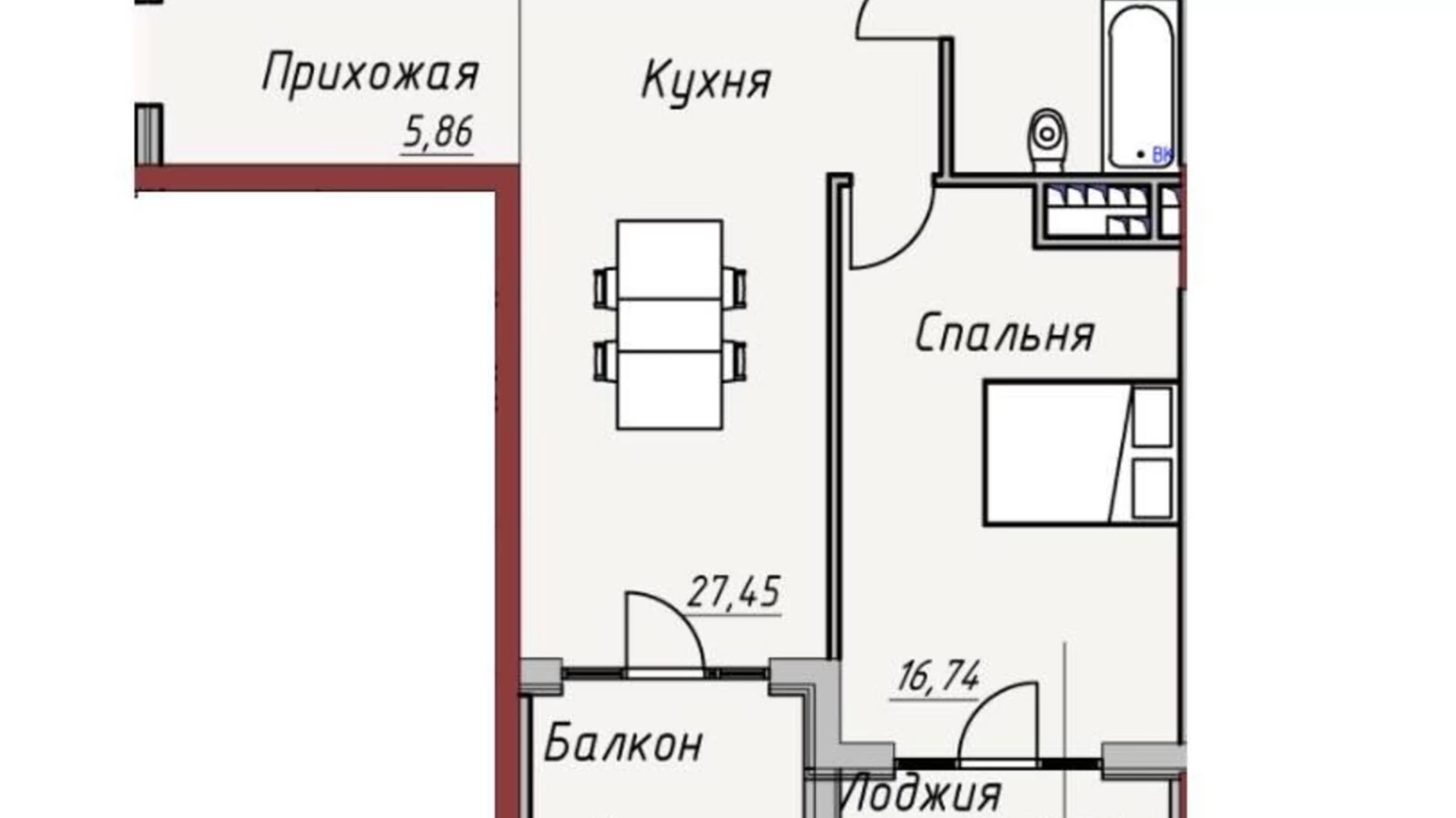 Продается 2-комнатная квартира 66.64 кв. м в Одессе, пер. Маячный - фото 4