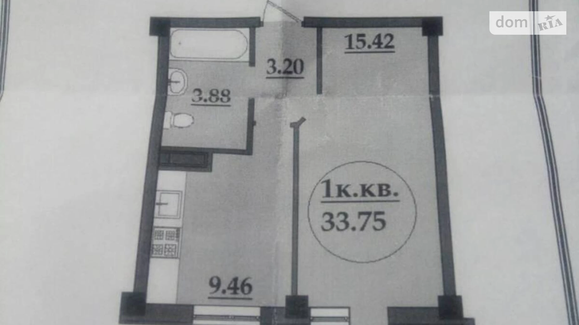 Продается 1-комнатная квартира 33.75 кв. м в Черноморске, Новоселов ул.