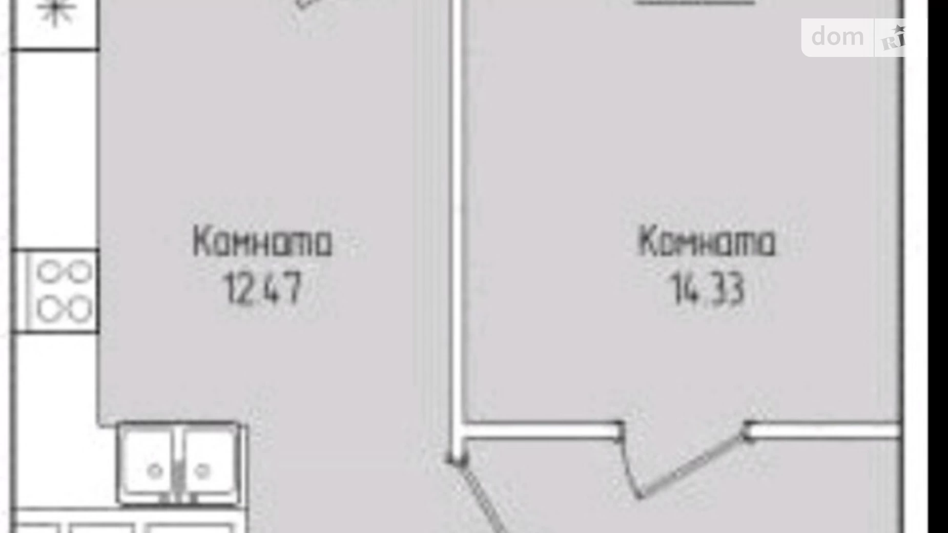 Продається 1-кімнатна квартира 43 кв. м у Одесі, вул. Краснова