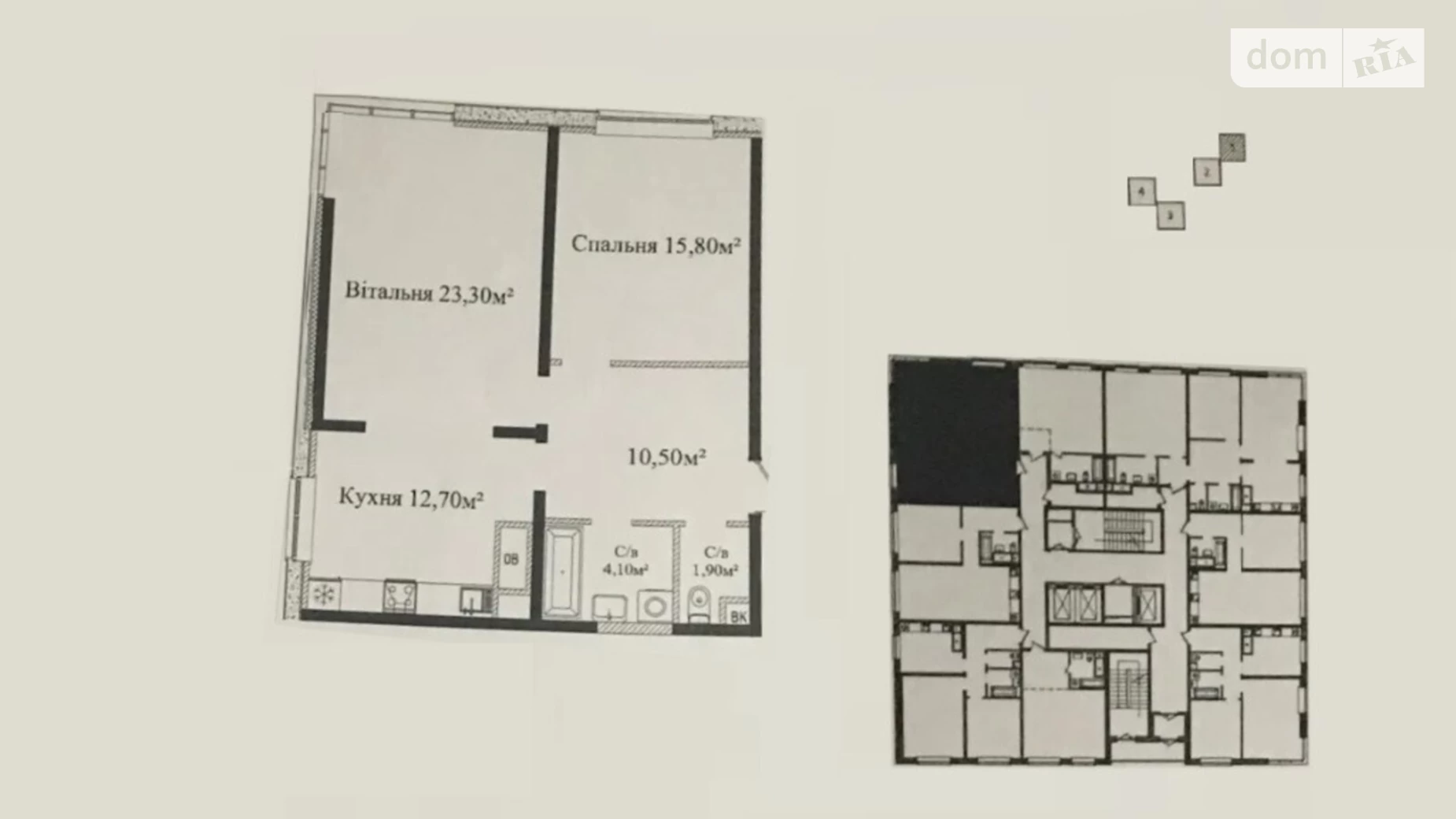 Продается 2-комнатная квартира 68 кв. м в Одессе, плато Гагаринское, 6 - фото 2