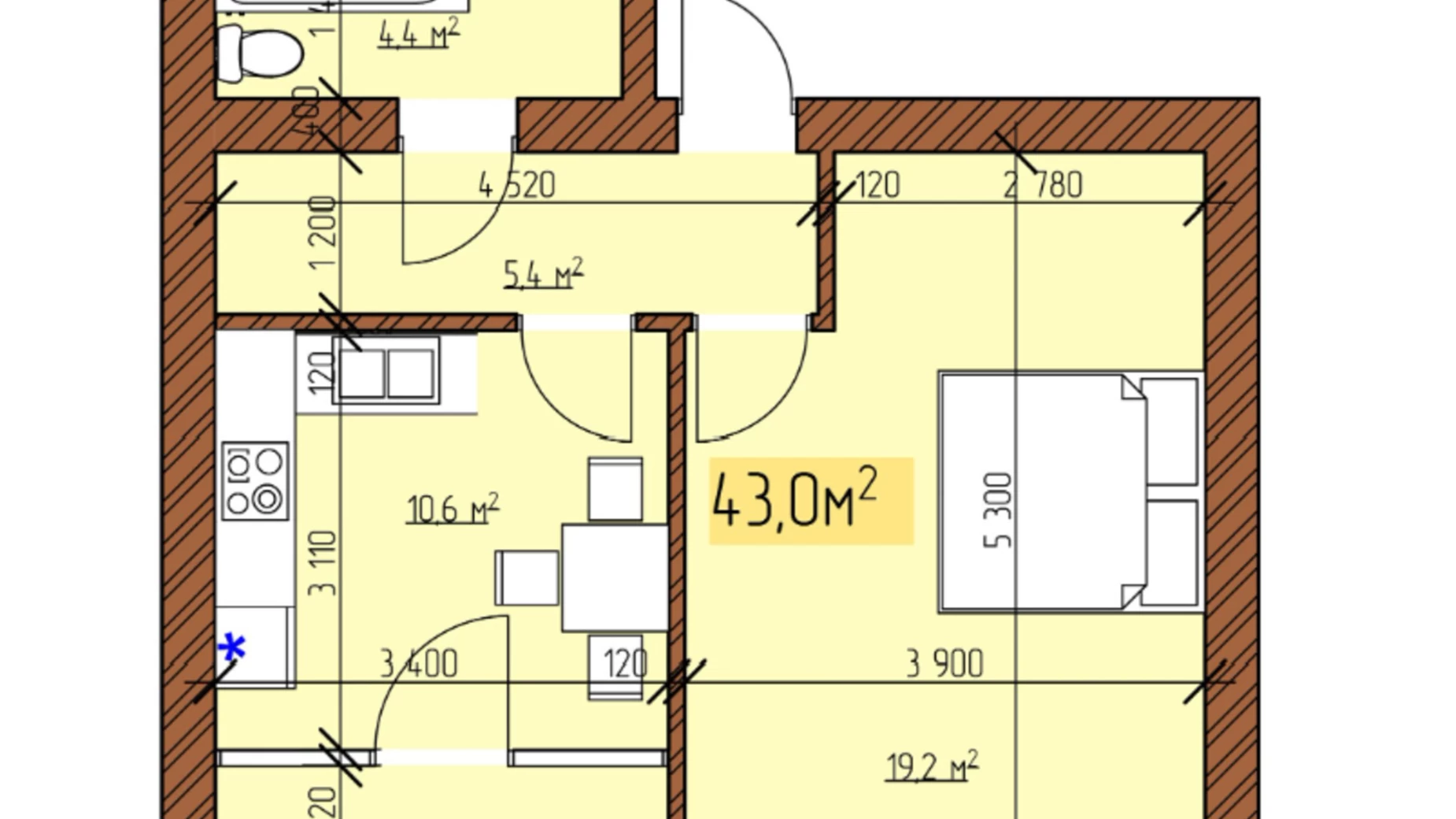 Продается 1-комнатная квартира 43 кв. м в Виннице, ул. Родниковая - фото 3