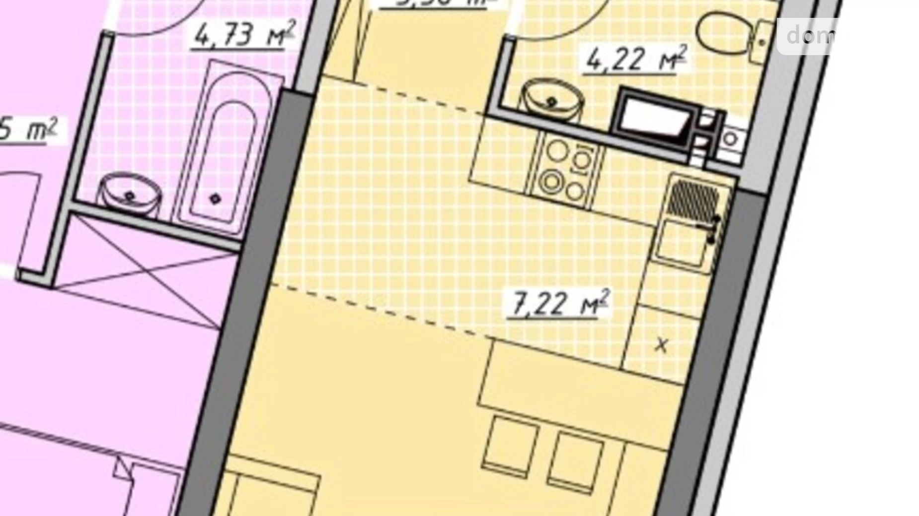 Продается 1-комнатная квартира 29 кв. м в Одессе, пер. Курортный, 2