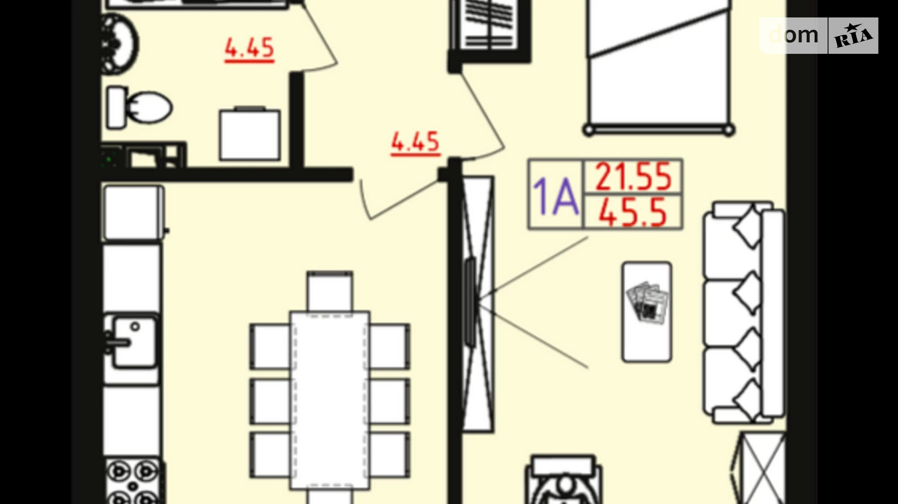 Продается 1-комнатная квартира 45.5 кв. м в Одессе, ул. Марсельская, 31/2 - фото 5