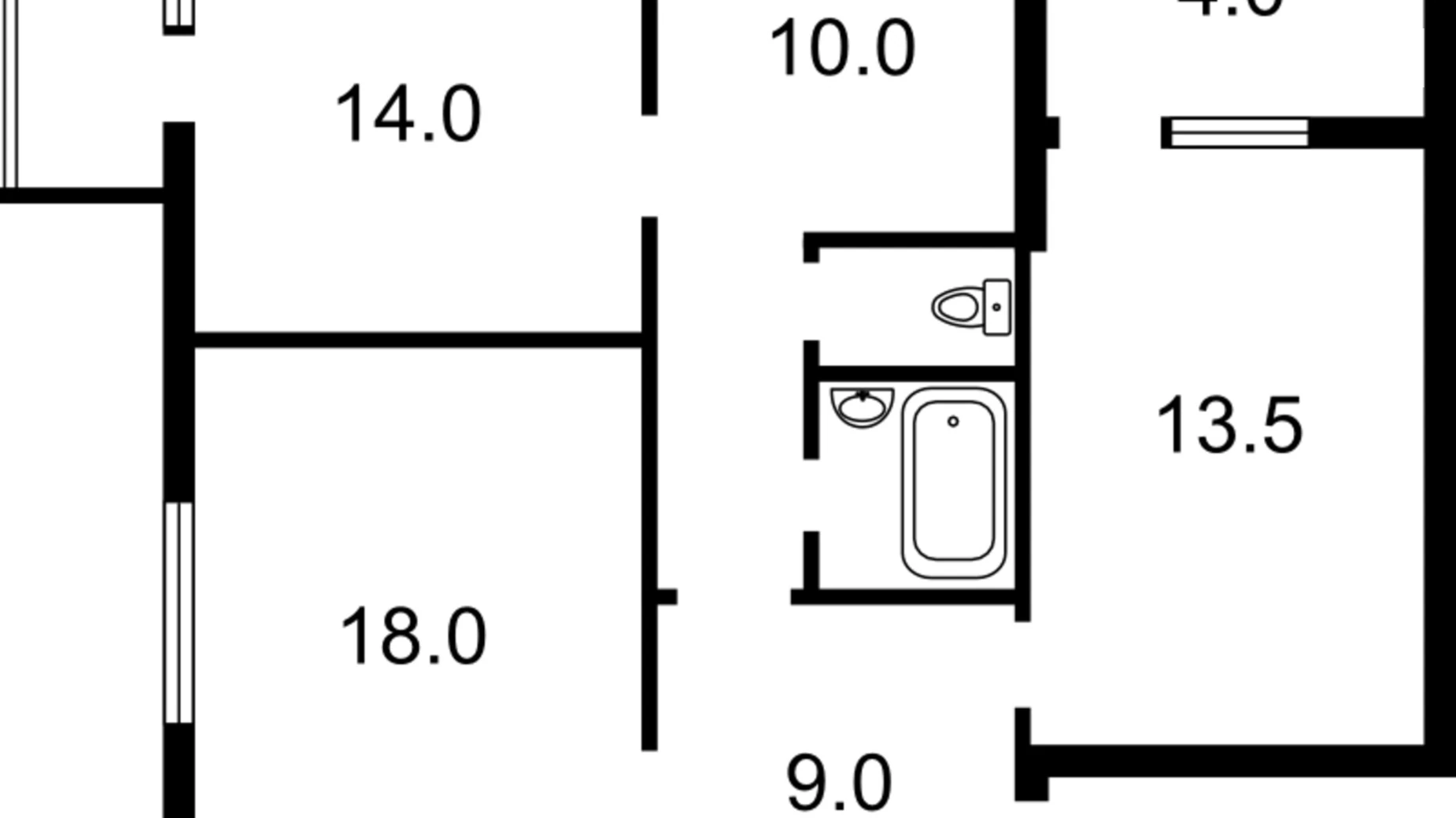 Продается 1-комнатная квартира 74 кв. м в Киеве, просп. Лобановского, 128