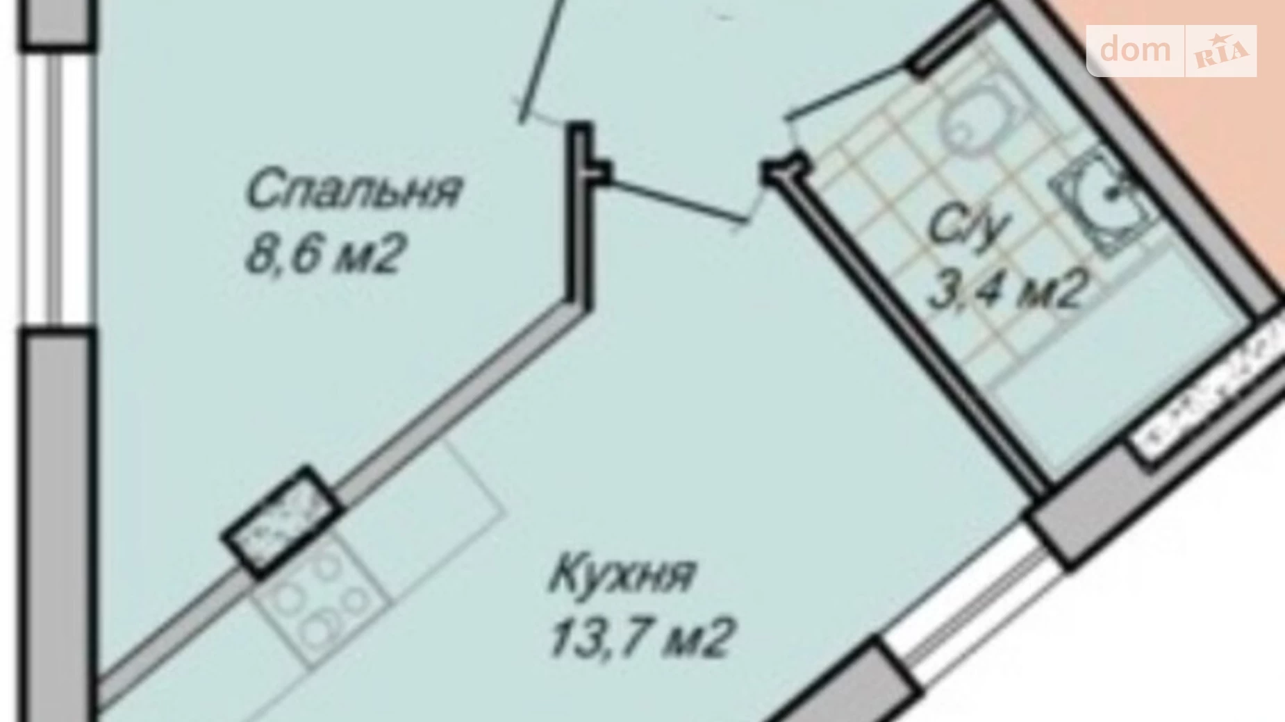Продается 1-комнатная квартира 42 кв. м в Одессе, ул. Леваневского