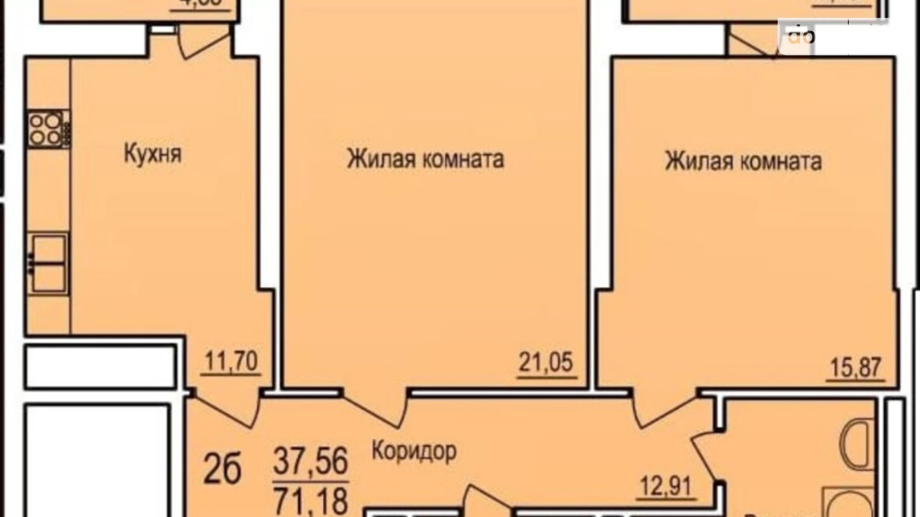 Продається 2-кімнатна квартира 71 кв. м у Одесі, Фонтанська дор. - фото 2