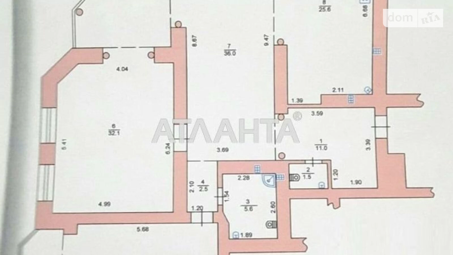 Продається 3-кімнатна квартира 155 кв. м у Чорноморську, пров. Хантадзе