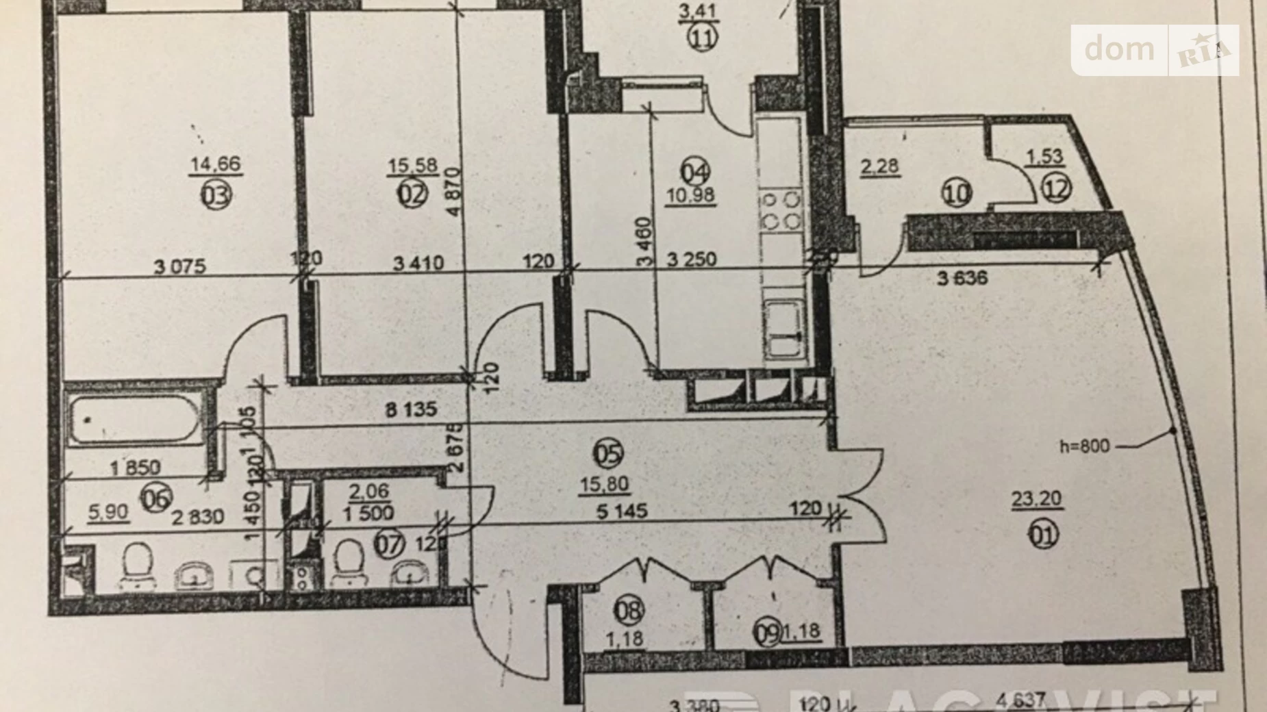 Продается 3-комнатная квартира 98 кв. м в Киеве, пер. Ковальский, 19